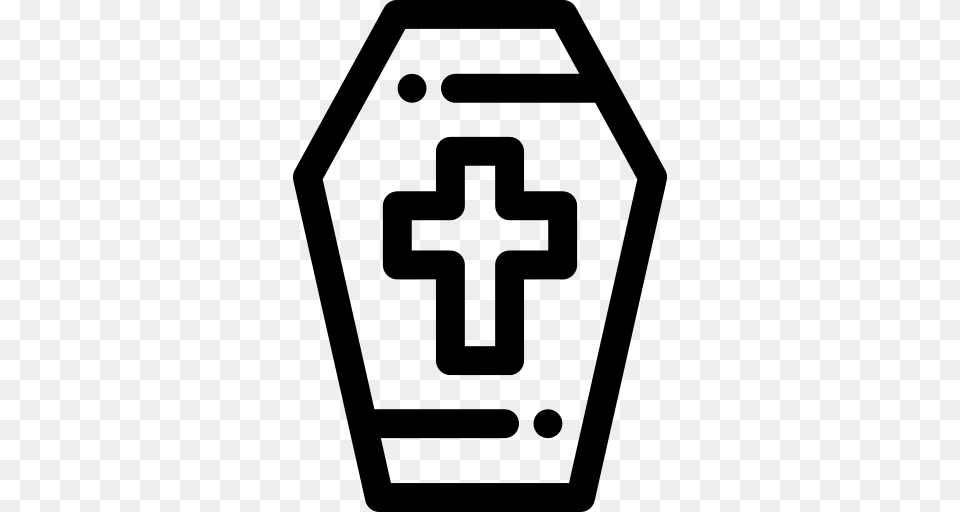 Coffin Dead Icon, Gray Png Image