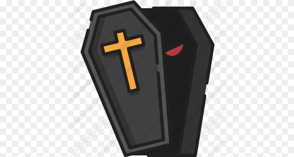 Coffin Halloween Icons Coffin Vampire, Armor, Cross, Symbol, Gas Pump Png Image