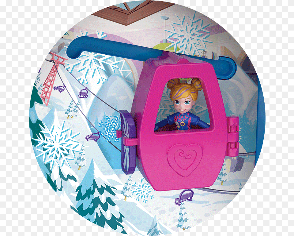 Cofre Refugio De Nieve Polly Pocket Le Chalet Enneig, Photography, Doll, Face, Head Png