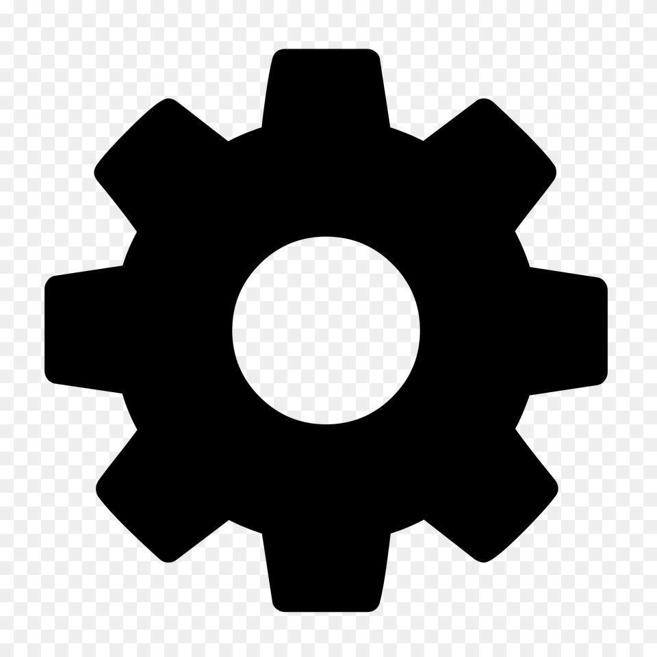 Cog Font Awesome, Gray Png