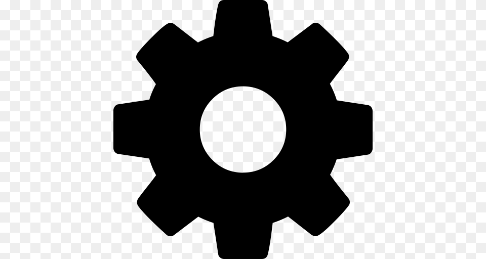 Cog Wheel Silhouette Cog Wheel Cogwheel Icon With And Vector, Gray Free Transparent Png