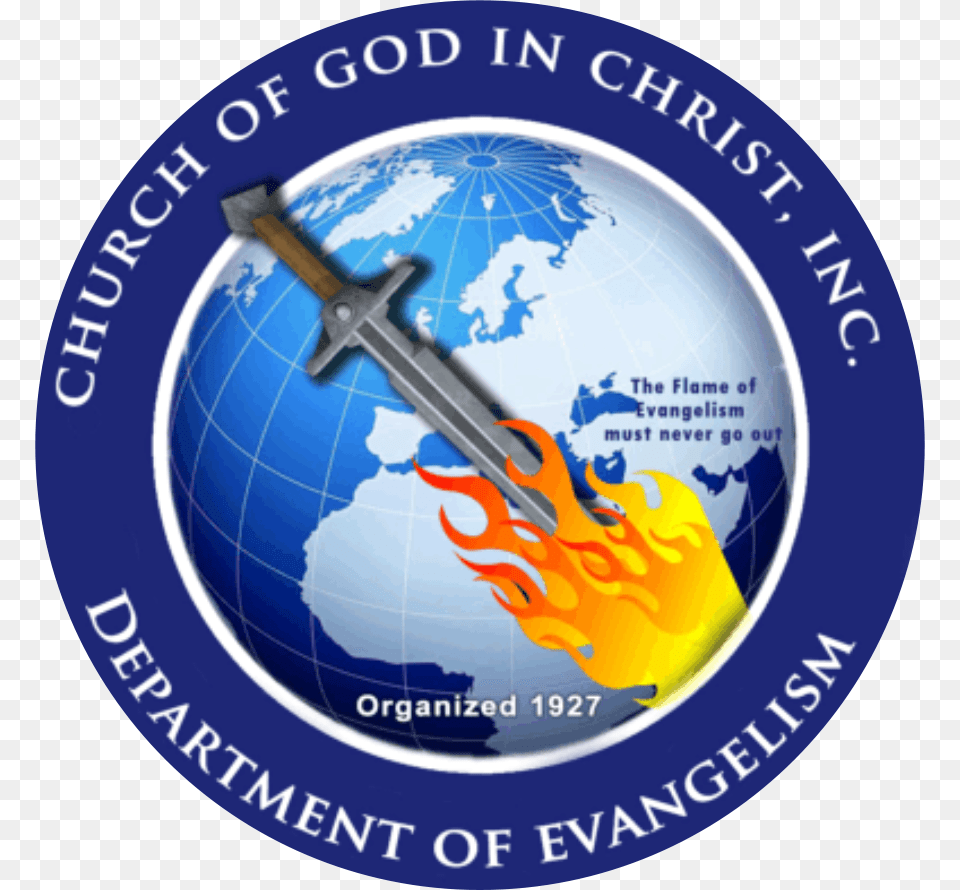 Cogic Seal Church Of God In Christ Department Of Evangelism, Sword, Weapon, Disk, Astronomy Png