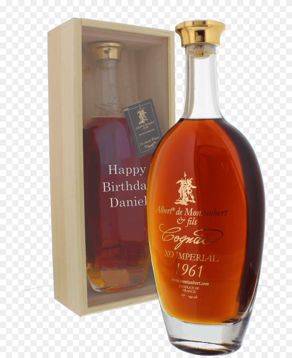 Cognac Albert De Montaubert Cognac, Alcohol, Beverage, Liquor, Bottle Png