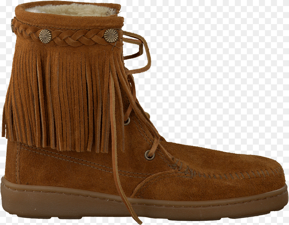 Cognac Minnetonka Ankle Boots Pile Lined Tramper Boot Work Boots, Clothing, Footwear, Shoe, Suede Free Png Download