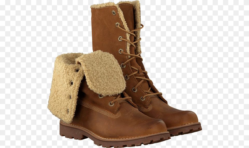 Cognac Timberland Lace Up Boots 6in Wp Shearling Boot Boot, Clothing, Footwear, Person Free Png