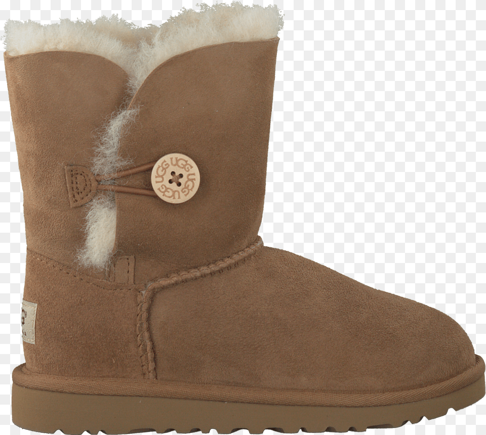 Cognac Ugg Vachtlaarzen Bailey Button Kids Snow Boot, Clothing, Footwear, Shoe Png