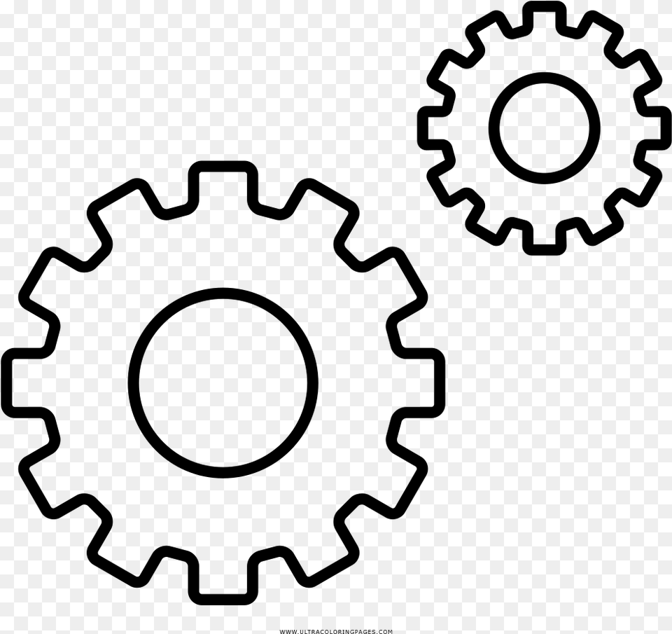 Cogs Coloring, Gray Free Png Download