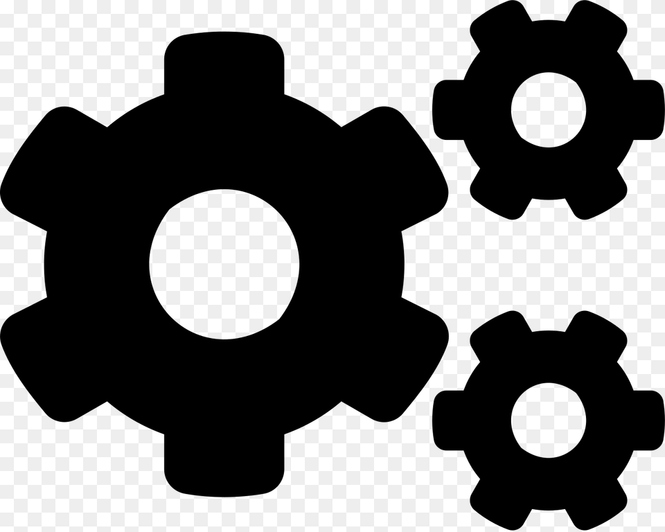 Cogs Icon, Gray Png Image