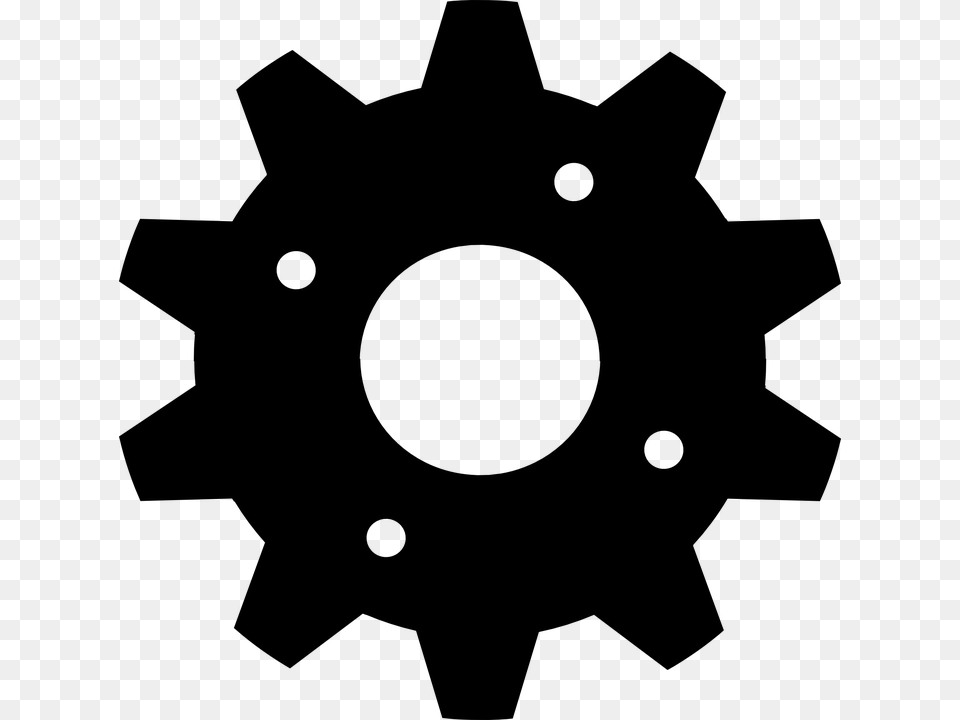 Cogwheel Black Gear Gear Clipart Black And White, Gray Free Png Download