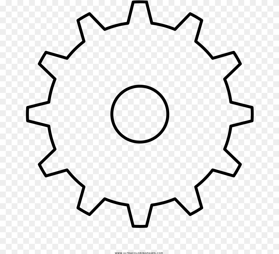 Cogwheel Coloring, Gray Free Png Download