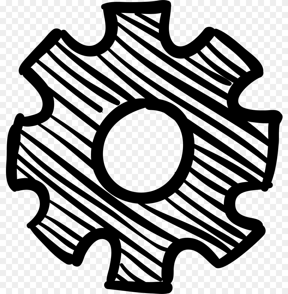 Cogwheel Hand Drawn Tool Icon Tools Hand Drawn, Machine, Gear, Device, Grass Free Png Download