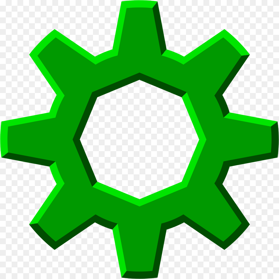 Cogwheel Icon, Green, Machine, Cross, Symbol Png Image