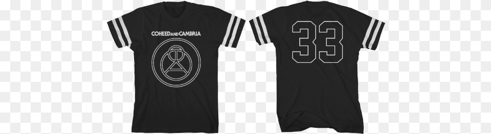 Coheed And Cambria Outline Symbol Football Shirt Black Black, Clothing, T-shirt Free Png Download