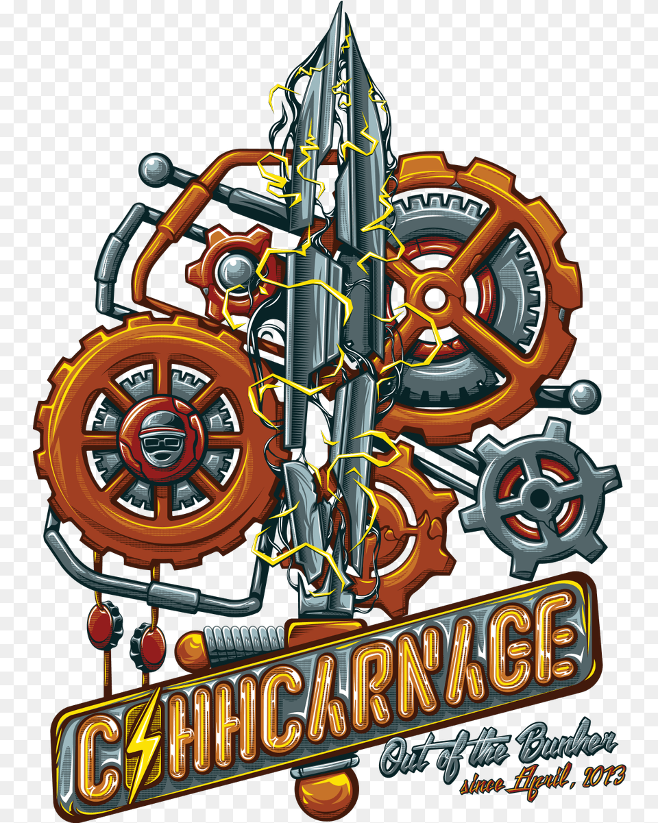 Cohh Carnage Illustration Clipart Full Size Illustration, Advertisement, Poster, Bulldozer, Machine Free Png