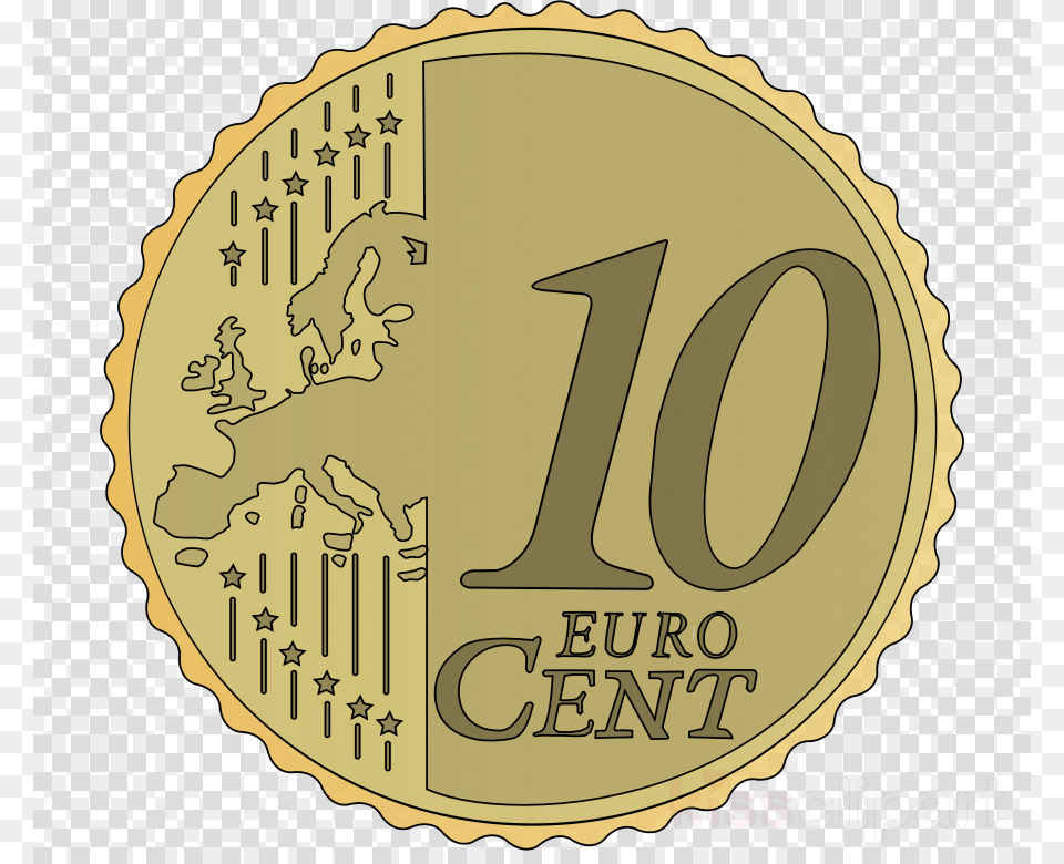 Coin 1 Cent Euro Clipart Lincoln Cent Penny 1 Cent Coin 1 Cent Euro Clipart, Money, Number, Symbol, Text Png Image
