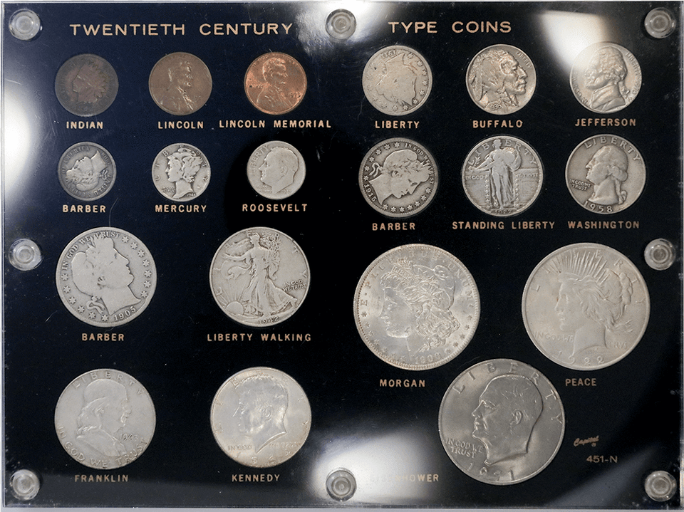 Coin 20th Century Type Set In Capital Plastic Uncirculated Coin, Money, Dime, Nickel, Face Free Transparent Png