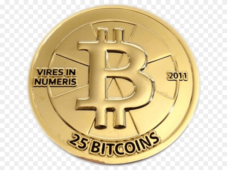 Coin 25 Bitcoin, Gold, Money Png