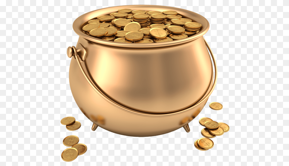 Coin, Bronze, Jar, Treasure, Money Free Transparent Png