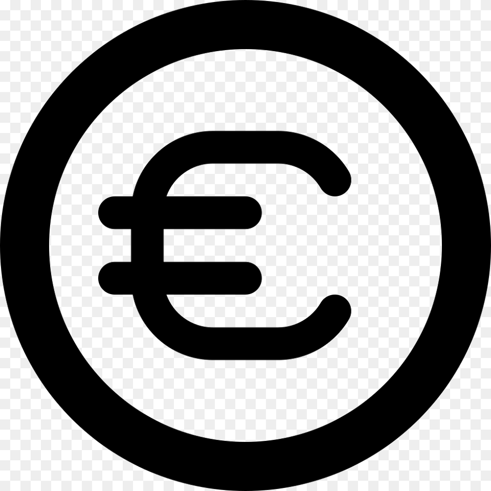 Coin Clipart Euro Cash Creative Commons, Sign, Symbol, Disk, Road Sign Free Transparent Png