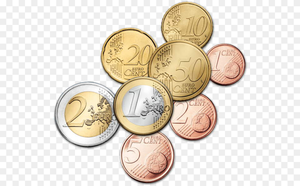 Coin Clipart More Money Euros Coins, Accessories, Jewelry, Locket, Pendant Free Transparent Png