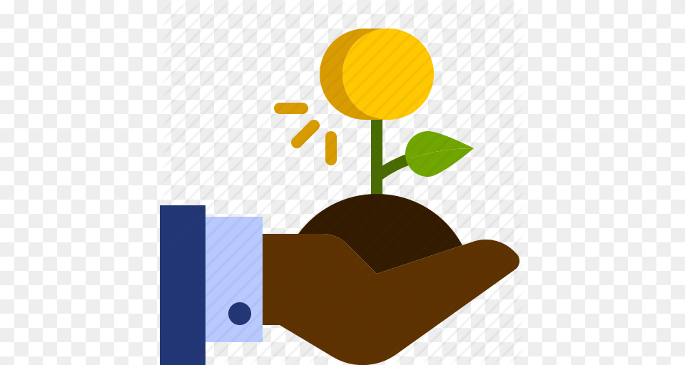 Coin Dollar Finance Hand Money Plant Tree Icon, Potted Plant, Clothing, Hat Free Transparent Png
