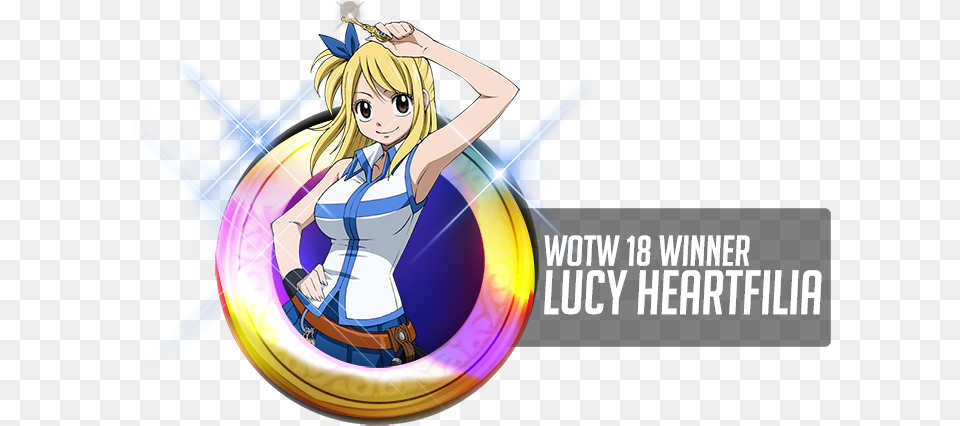 Coin Fairy Tail Lucy, Book, Comics, Publication, Adult Free Png