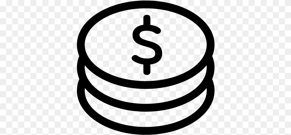Coin Icon Circle, Gray Free Transparent Png