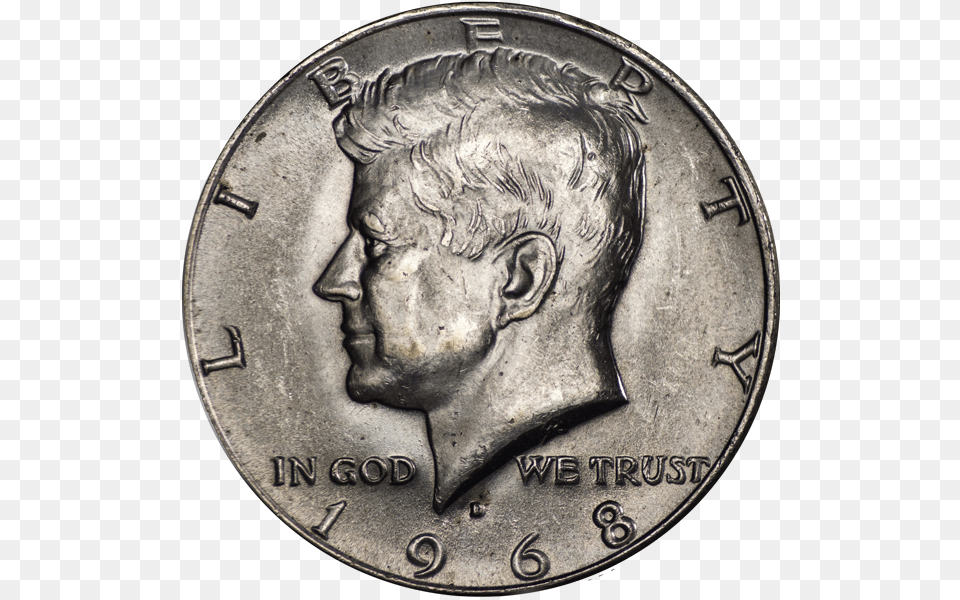 Coin Kennedy Dollar Verzierung 1965 Keramik Ornament, Money, Adult, Dime, Face Free Png Download