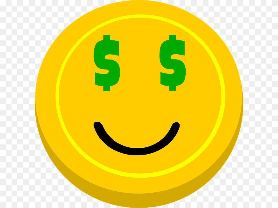 Coin Laughing Coin Game Coin Yellow Coin Casino, Disk, Symbol, Text Free Png Download