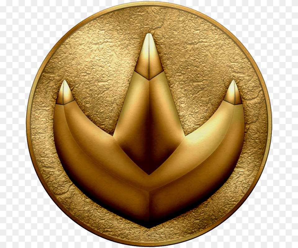 Coin Mighty Morphin Power Rangers, Gold, Bronze Free Png