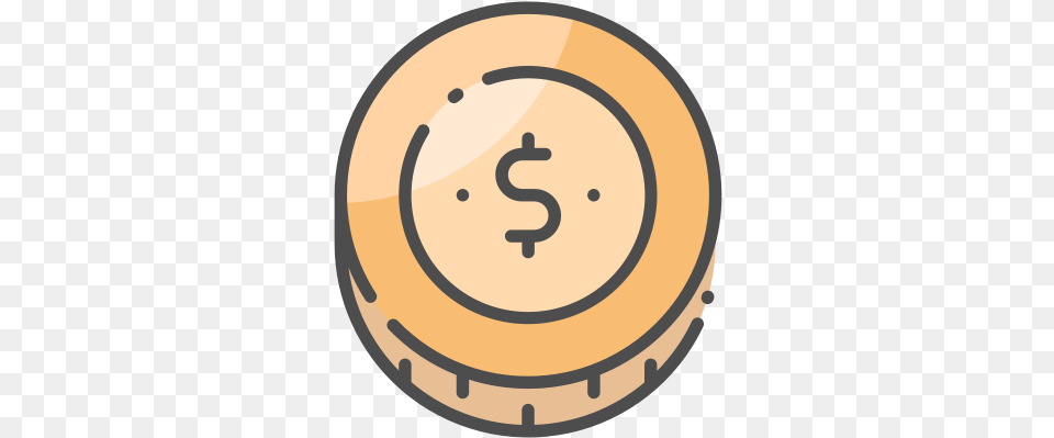 Coin Money Pay Payment Icon Of Dot, Machine, Wheel, Text, Number Free Png Download
