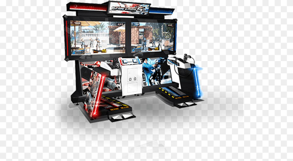 Coin Operated Entertainment Machine Time Crisis 5 Arcade Machine, Arcade Game Machine, Game, Person Free Transparent Png