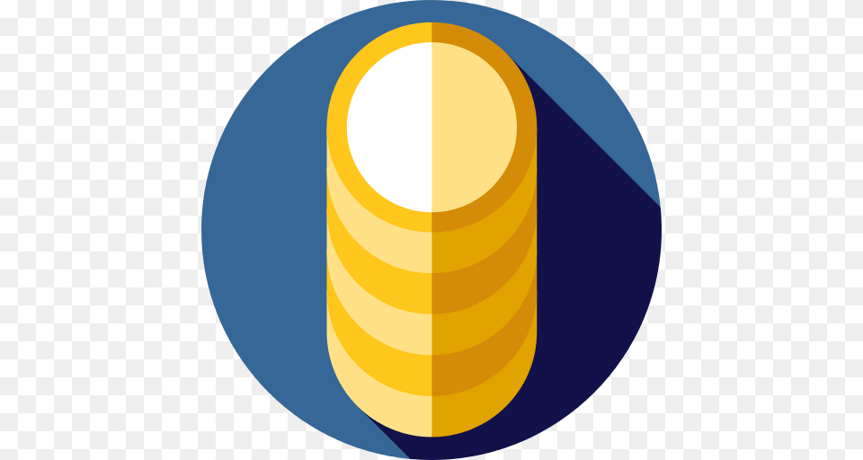 Coin Stack Icon, Sphere, Gold Free Png