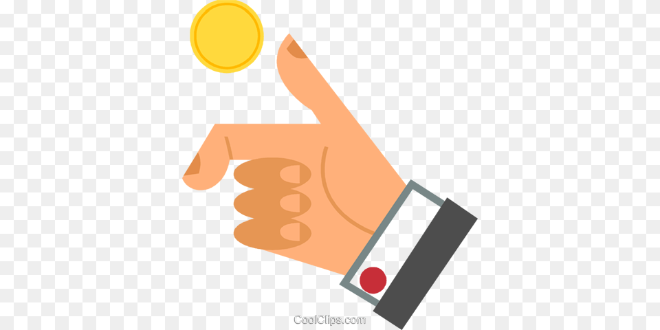 Coin Toss Royalty Vector Clip Art Illustration, Body Part, Finger, Hand, Person Free Png Download