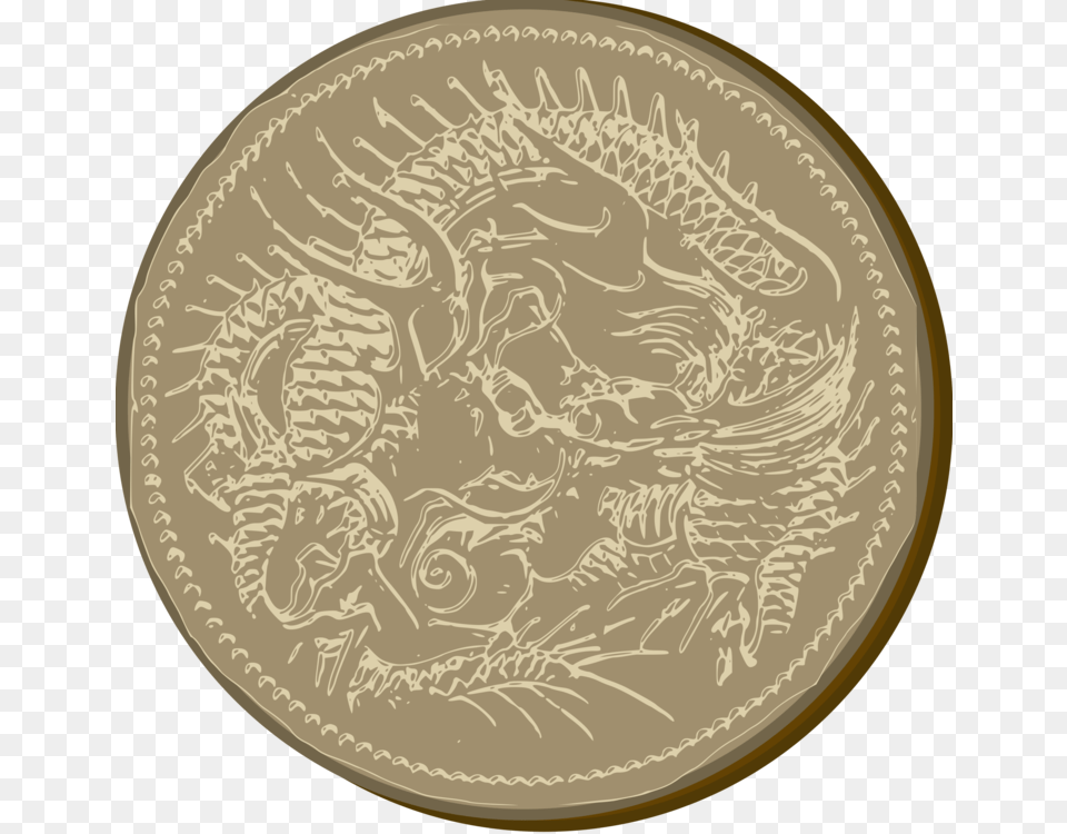 Coingoldcurrency Chinese Dragon Circle, Coin, Money Png