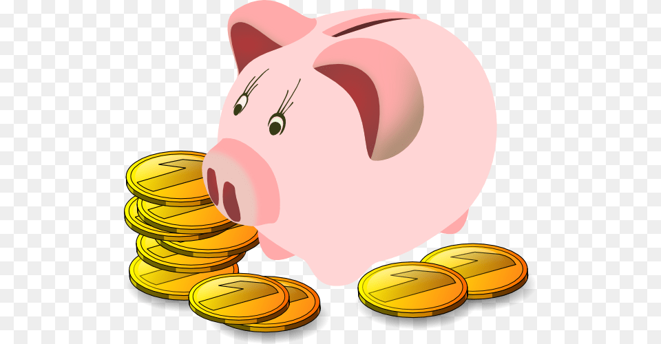 Coins Clip Art, Piggy Bank Free Png Download
