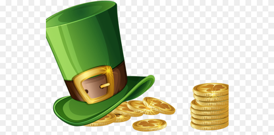 Coins Clipart 3d St Patrick39s Day, Gold, Clothing, Hat, Bottle Free Png Download