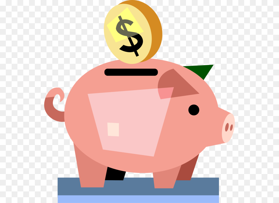 Coins Clipart Piggy Bank, Piggy Bank, Baby, Person Png Image
