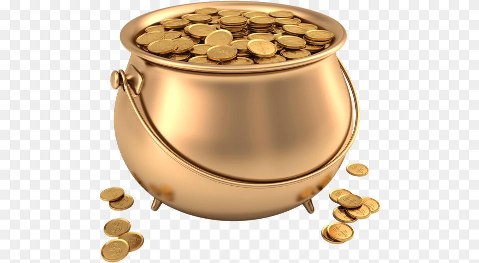 Coins Pot Of Gold, Bronze, Treasure, Jar, Coin Png Image