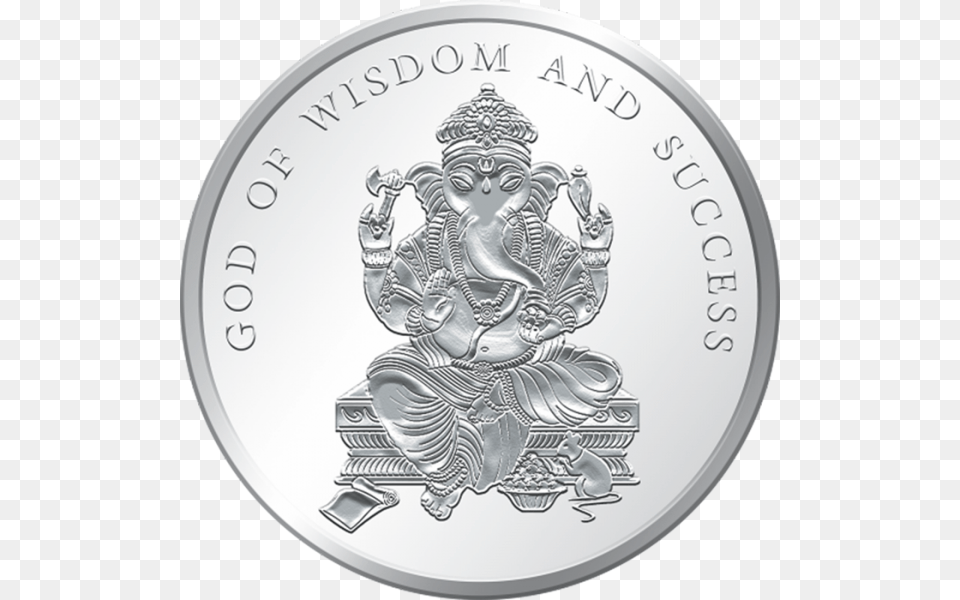 Coins Lord Ganesh Silver Coin, Adult, Male, Man, Person Png