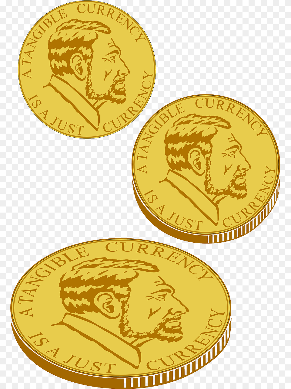 Coins Money Currency Finance Picpng Gold Coin Clip Art, Person, Adult, Face, Head Png Image