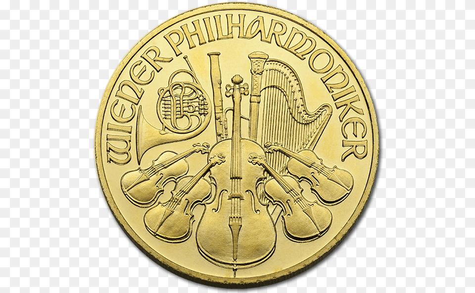 Coins Rwanda 2018, Gold, Musical Instrument, Violin, Coin Free Png
