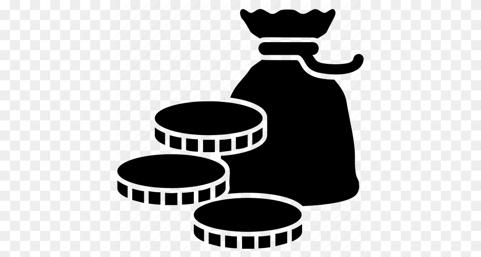 Coins Sack Coins Stack Currency Coin Dollars Pile Money Bag Icon, Architecture, Building Free Png