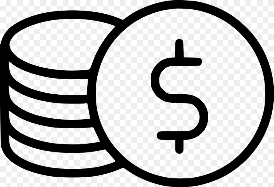 Coins Stack Dollar Sign Circle, Symbol, Spiral, Text, Coil Png