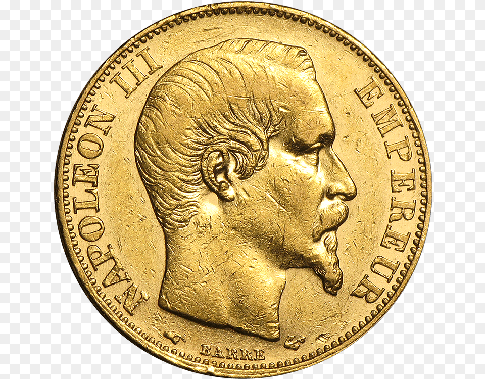 Coins U0026 Paper Money Gold Bullion Random Date France 20 Collier Napoleon D Or, Person, Coin, Face, Head Png