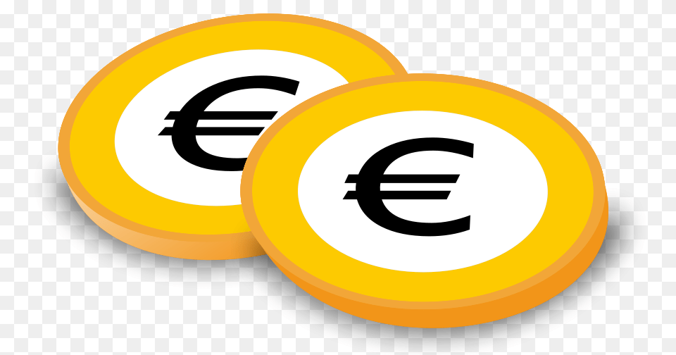 Coins With Euro Sign Clip Arts For Web, Symbol, Number, Text Free Transparent Png