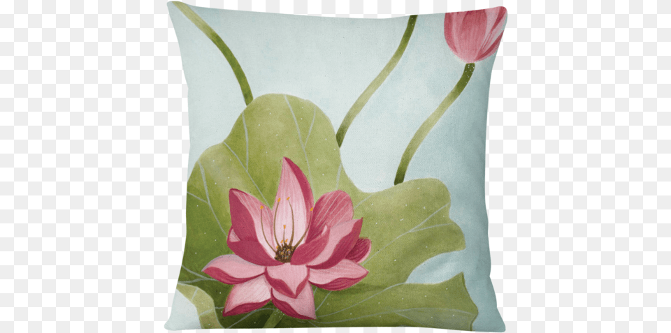 Cojin Flor De Loto Painting, Cushion, Home Decor, Pillow, Plant Png