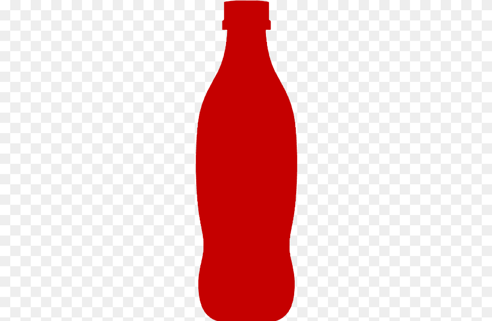 Coke Bottle Silhouette Glass Bottle, Food, Ketchup, Beverage, Soda Free Png Download