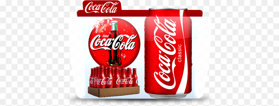 Coke Folder File Free Icon Of Transparent Background Coca Cola Clipart, Beverage, Soda, Can, Tin Png Image