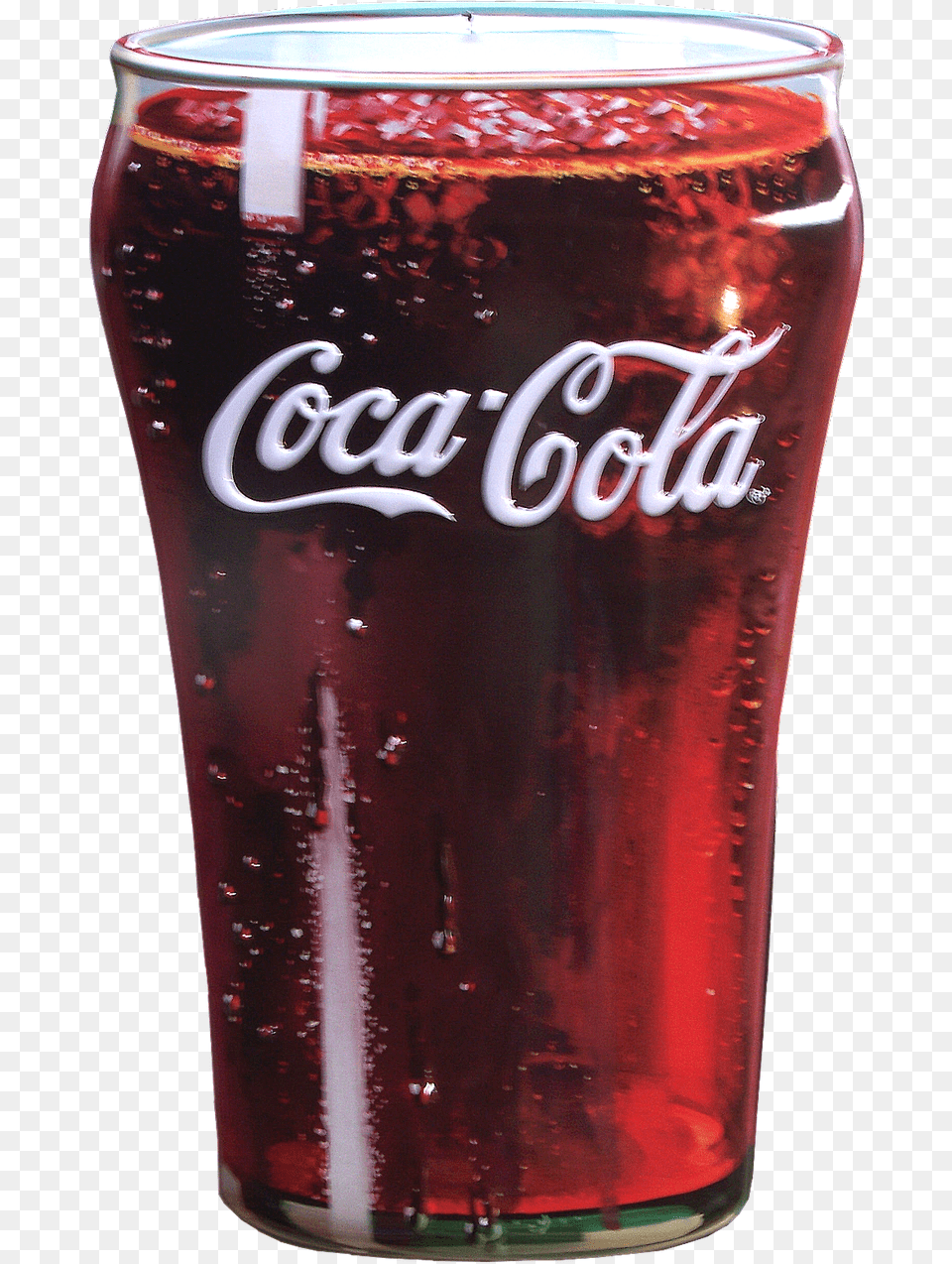 Coke Glasss Die Cut Embossed Coca Cola Sign Even The Coca Cola Big Glass, Beverage, Soda, Alcohol, Beer Free Png Download